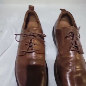 Johnston & Murphy Rich Brown Leather Oxfords